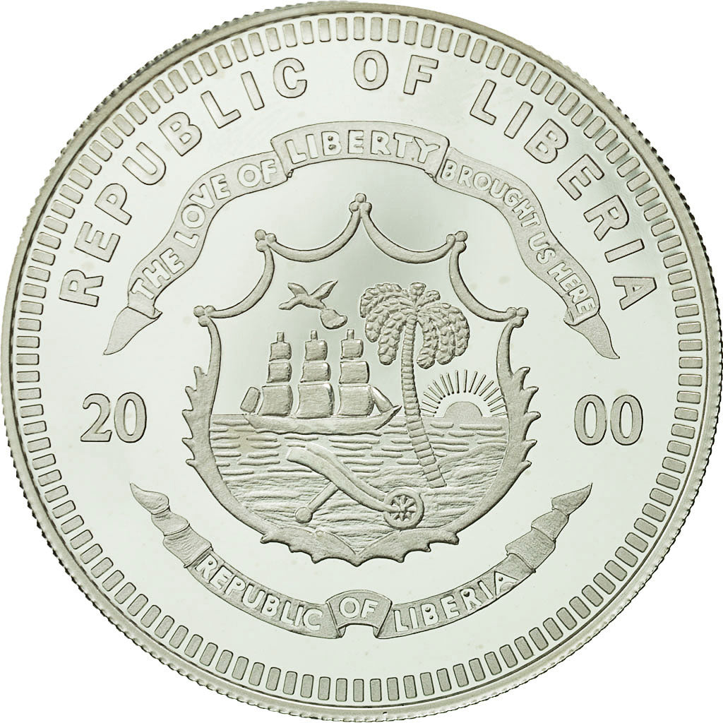 Coin, Liberia, 20 Dollars, 2000, MS(65-70), Silver