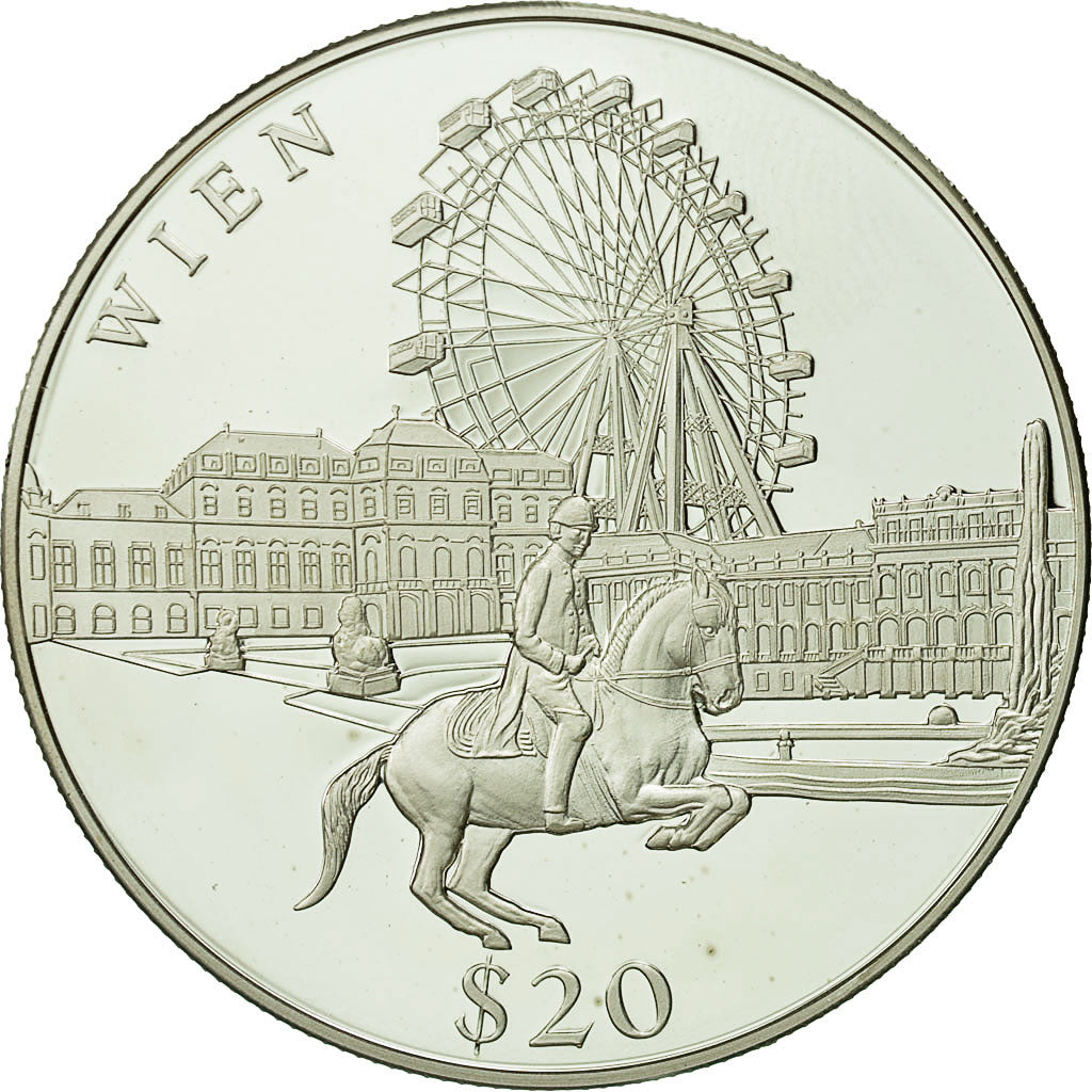 Münze, Liberia, 20 Dollars, 2000, STGL, Silber