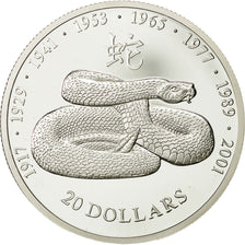 Münze, Liberia, 20 Dollars, 2001, STGL, Silber