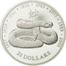 Monnaie, Liberia, 20 Dollars, 2001, FDC, Argent