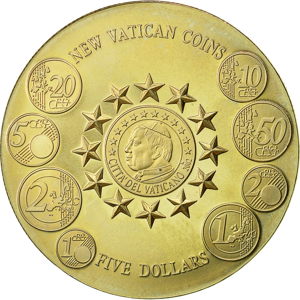 Coin, Liberia, 5 Dollars, 2002, MS(65-70), Copper-nickel