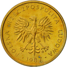 Moneta, Polska, 2 Zlote, 1987, Warsaw, MS(60-62), Mosiądz, KM:80.2