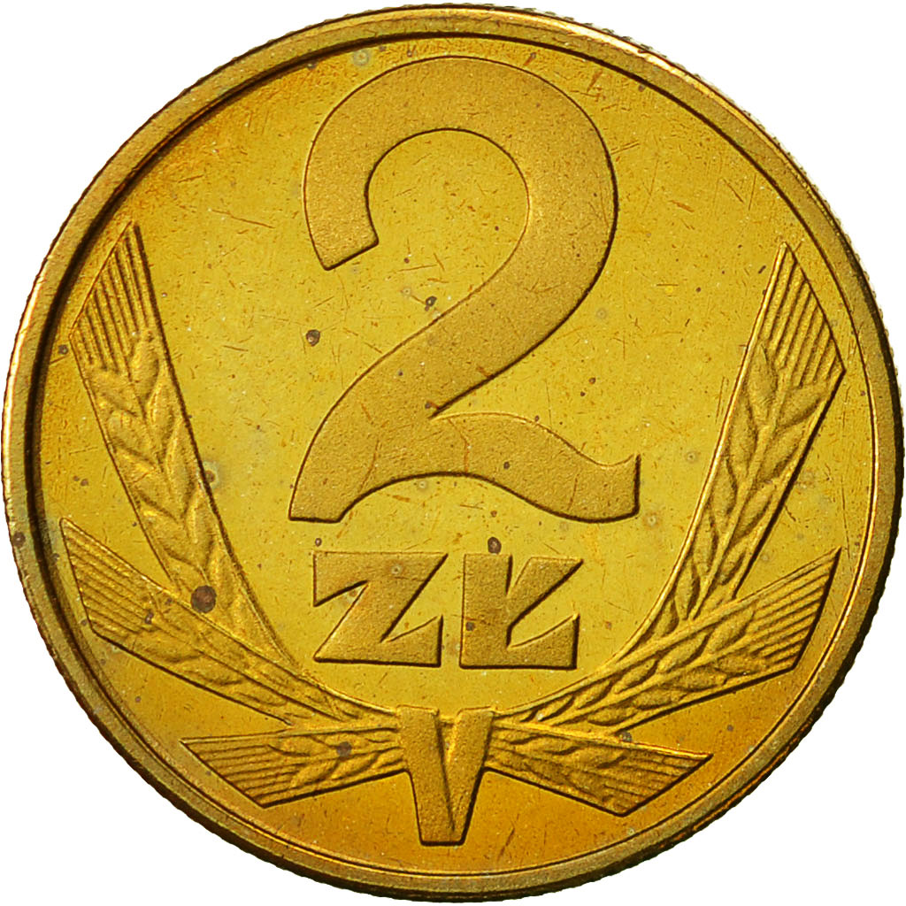 Moneta, Polska, 2 Zlote, 1987, Warsaw, MS(60-62), Mosiądz, KM:80.2