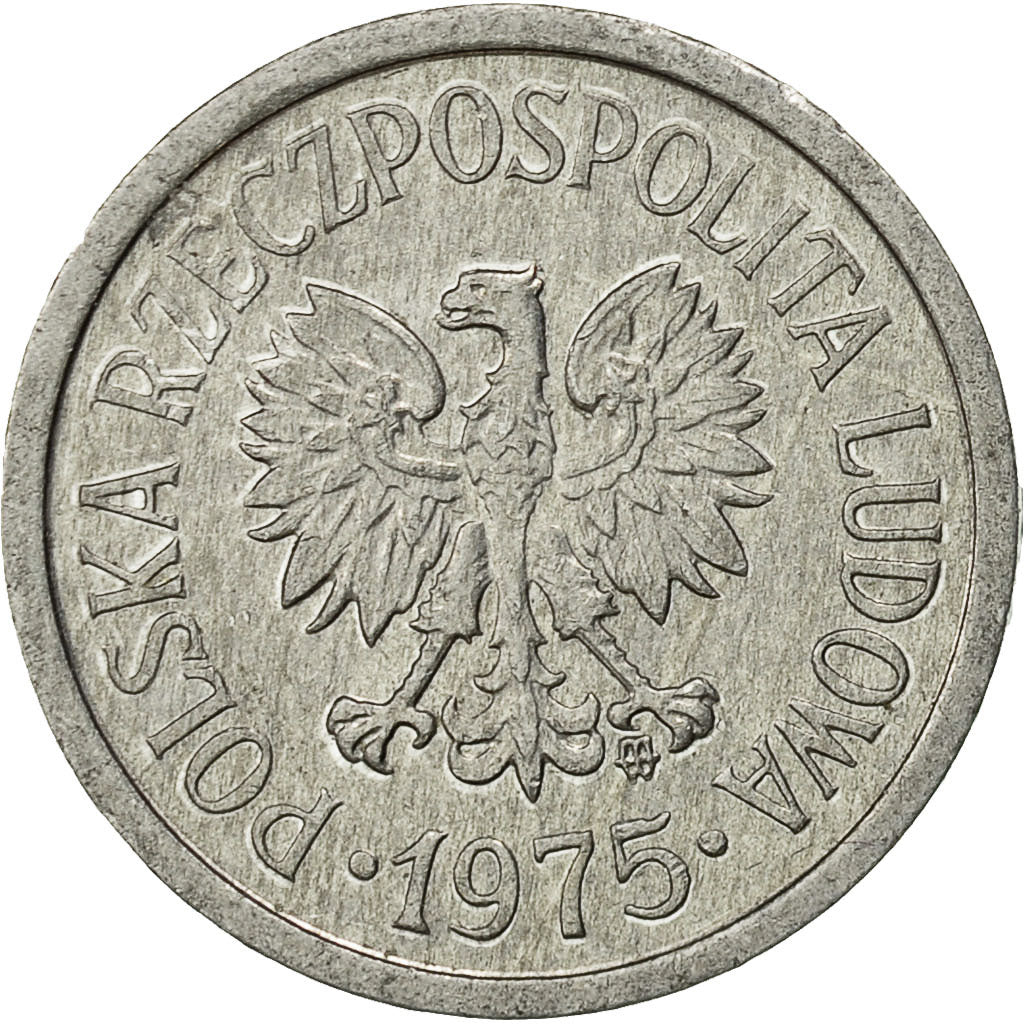 Polonia, 10 Groszy, 1975, Warsaw, BB, Alluminio, KM:AA47