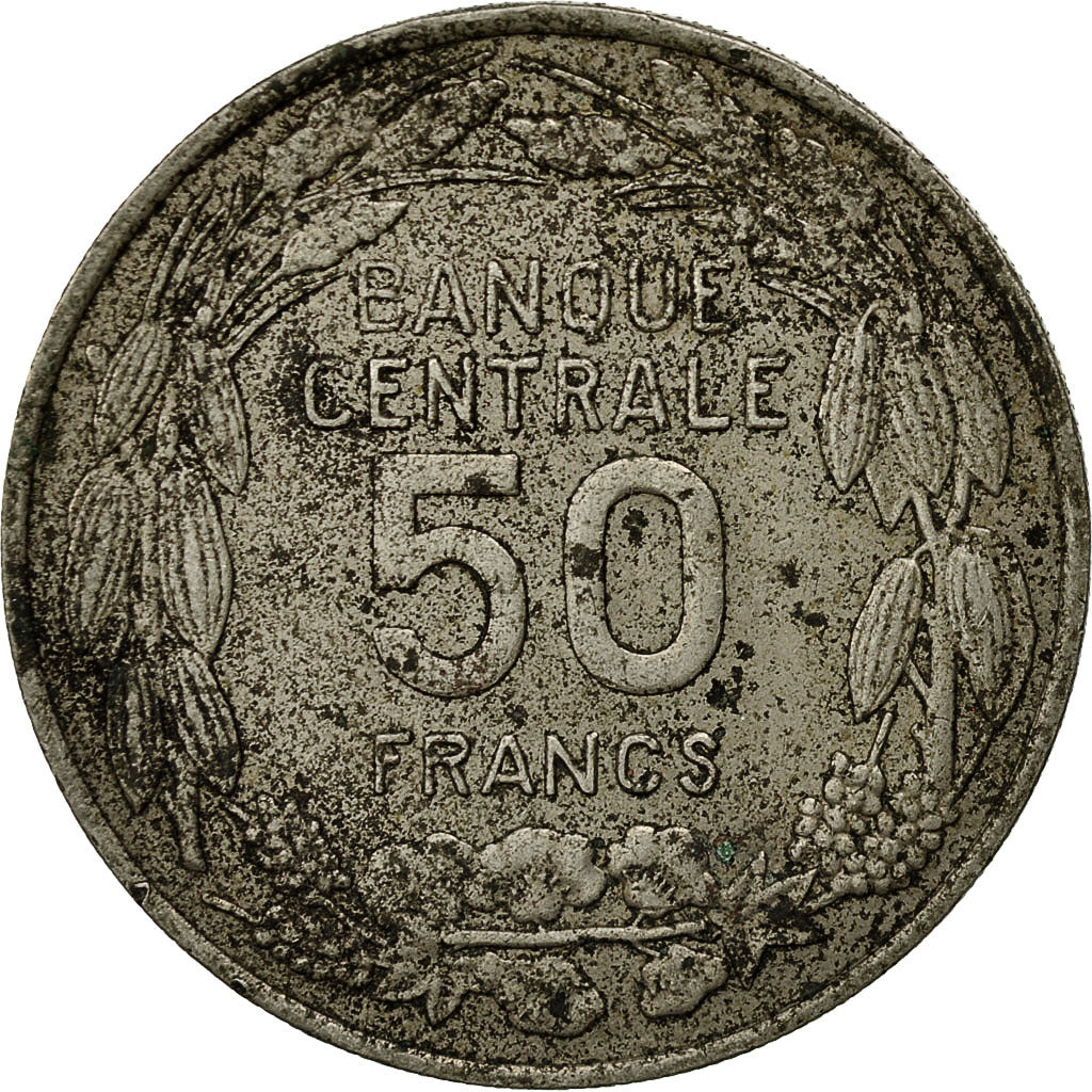 Camerun, 50 Francs, 1960, Paris, BB, Rame-nichel, KM:13