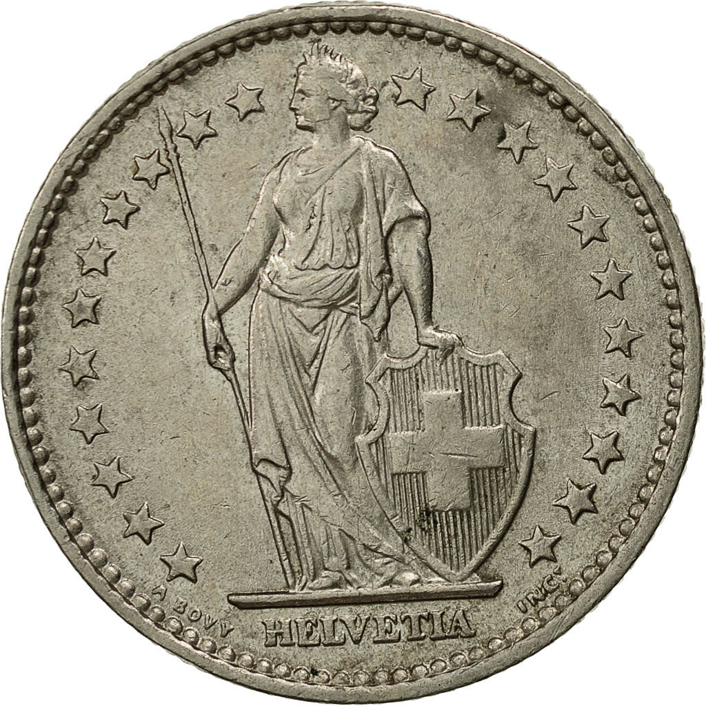 Svizzera, 2 Francs, 1969, Bern, BB+, Rame-nichel, KM:21a.1