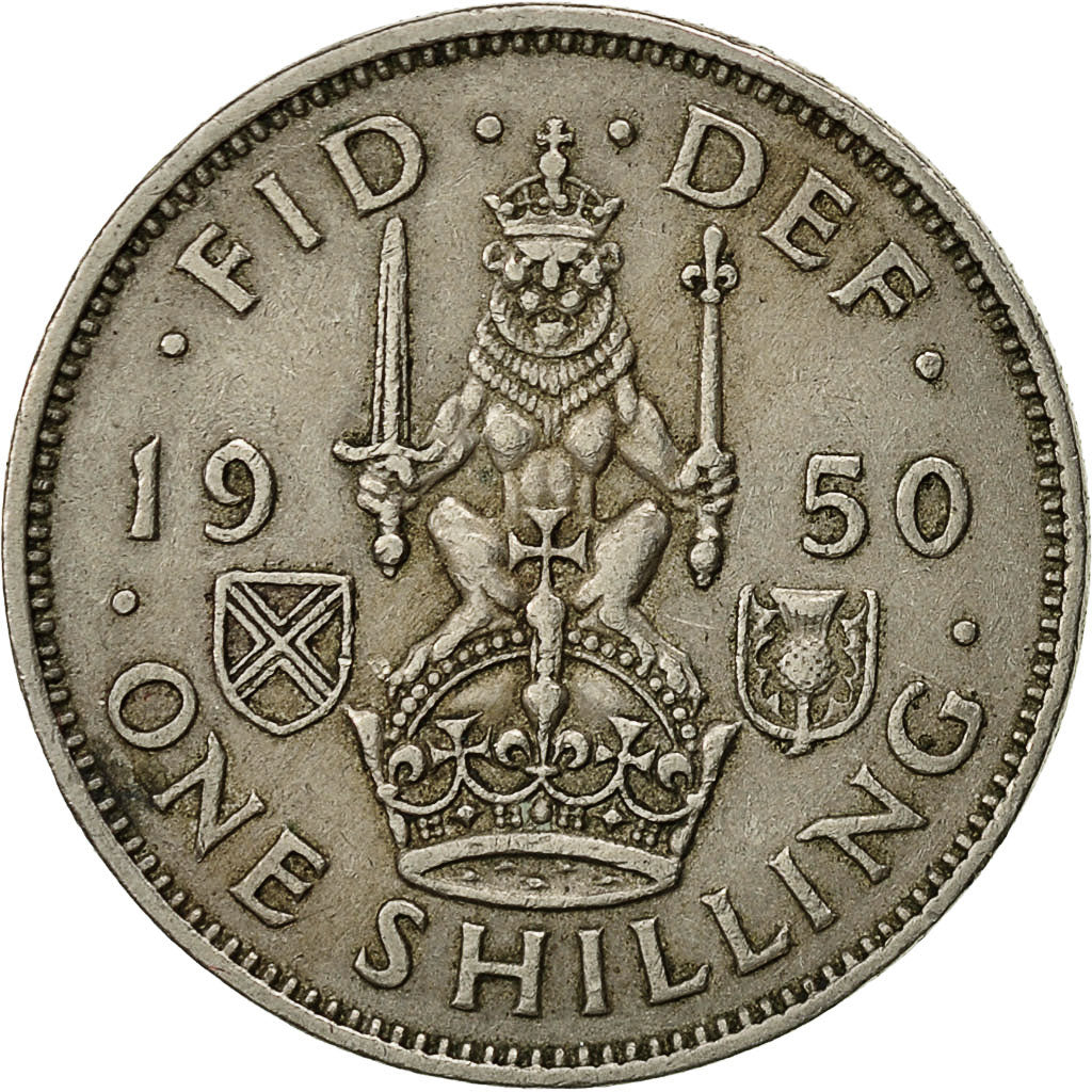 Gran Bretagna, George VI, Shilling, 1950, BB, Rame-nichel, KM:877