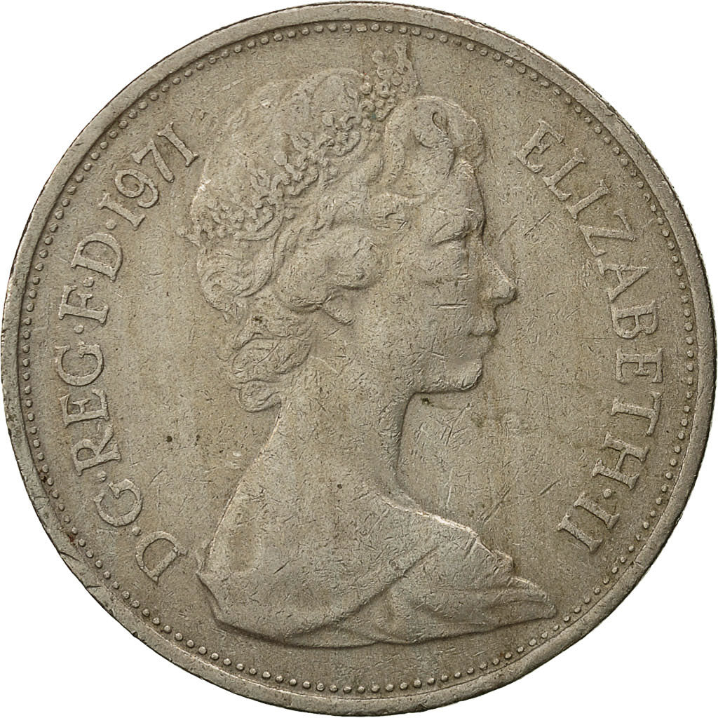 Grande-Bretagne, Elizabeth II, 10 New Pence, 1971, TTB, Copper-nickel, KM:912