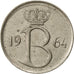 Belgio, 25 Centimes, 1964, Brussels, BB, Rame-nichel, KM:153.1