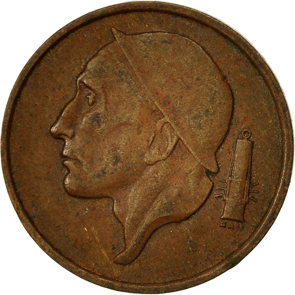 Belgio, 50 Centimes, 1955, BB, Bronzo, KM:144