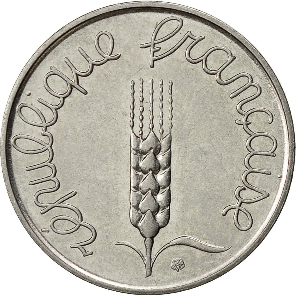 France, Épi, 5 Centimes, 1964, Paris, AU(50-53), Stainless Steel, KM:927