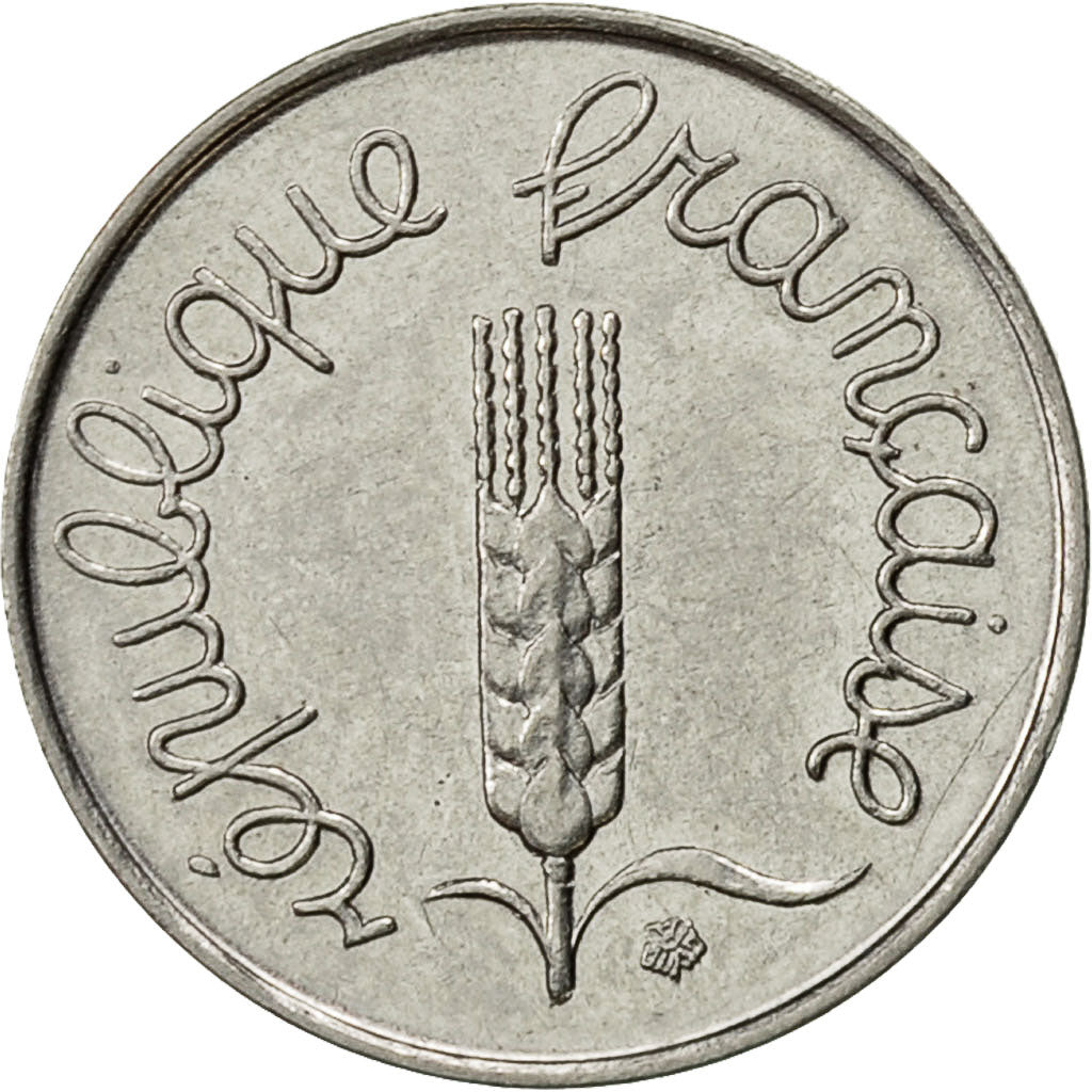 France, Épi, Centime, 1964, Paris, AU(50-53), Stainless Steel, KM:928