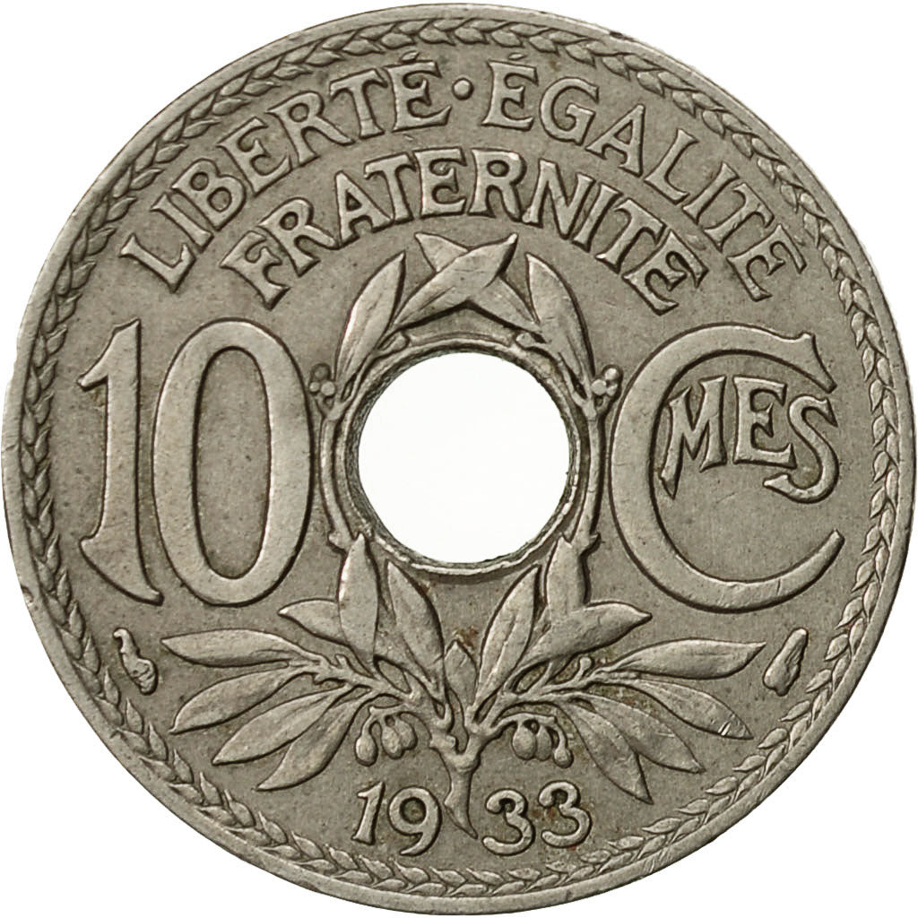 Francia, Lindauer, 10 Centimes, 1933, Paris, SPL-, Rame-nichel, KM:866a