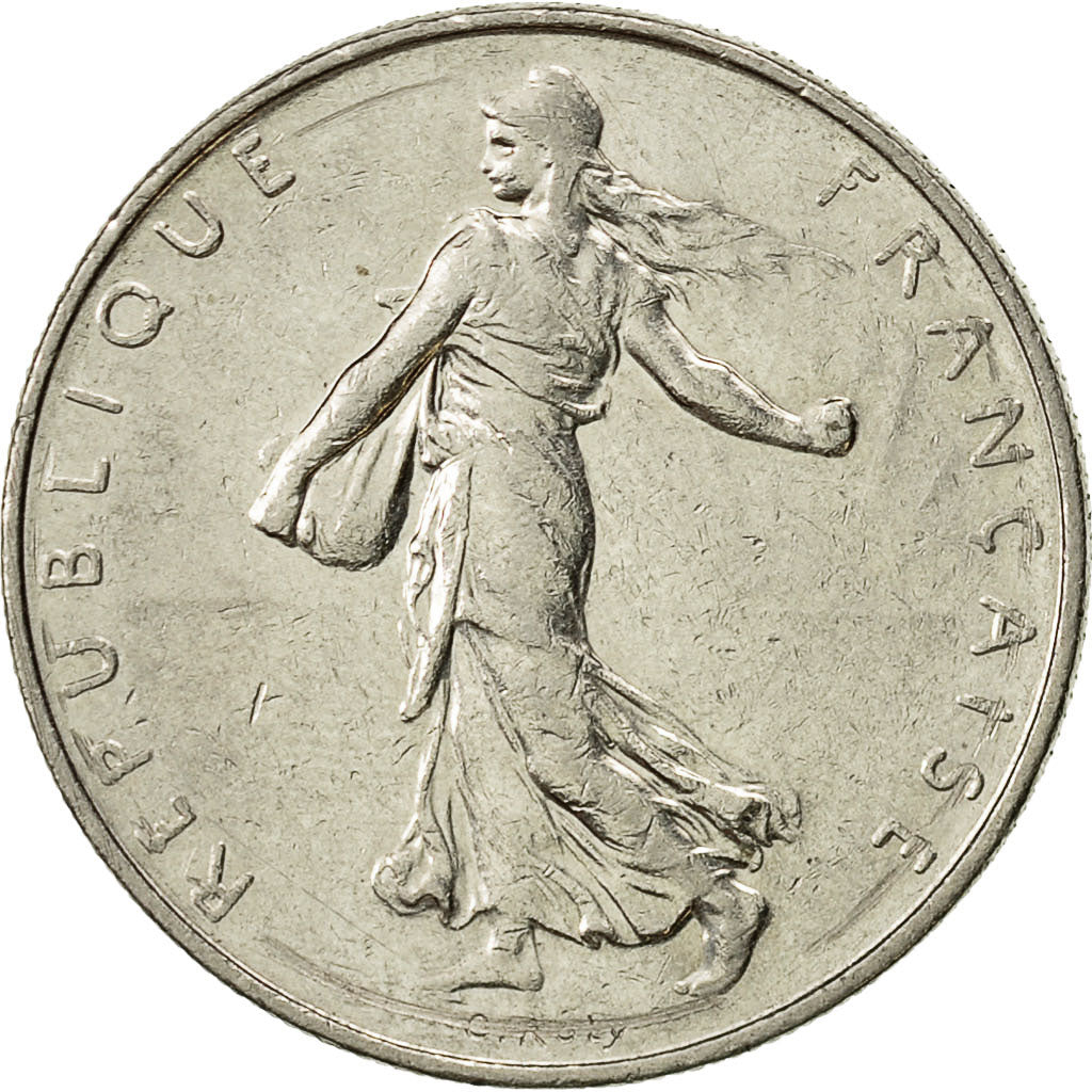 Moneta, Francja, Semeuse, Franc, 1991, Paris, EF(40-45), Nikiel, KM:925.1