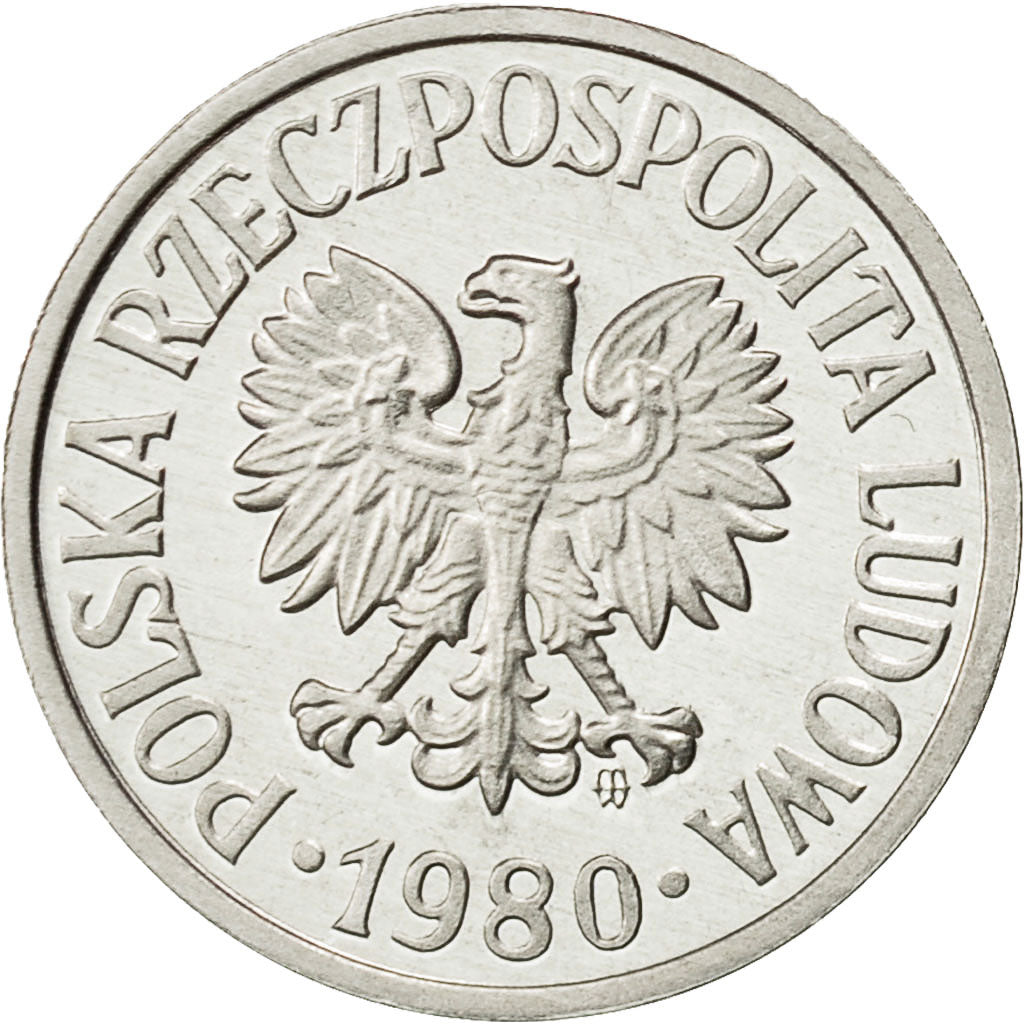 Polonia, 10 Groszy, 1980, Warsaw, FDC, Aluminio, KM:AA47