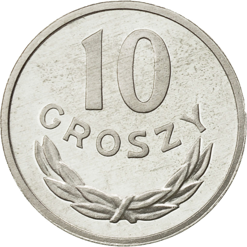Polonia, 10 Groszy, 1980, Warsaw, FDC, Aluminio, KM:AA47