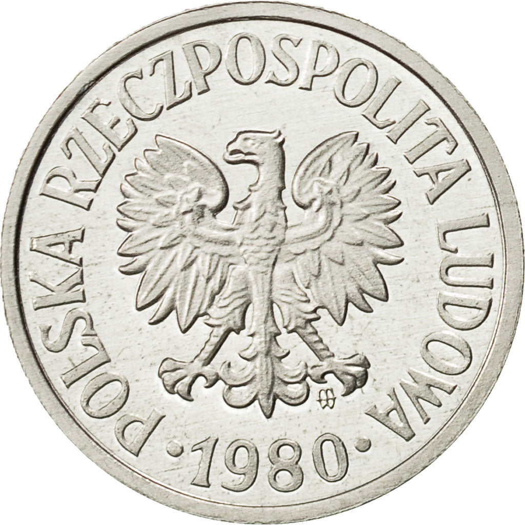 Polonia, 10 Groszy, 1980, Warsaw, FDC, Alluminio, KM:AA47