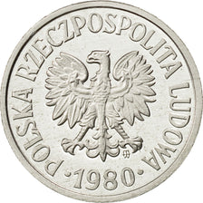 Polonia, 10 Groszy, 1980, Warsaw, FDC, Alluminio, KM:AA47