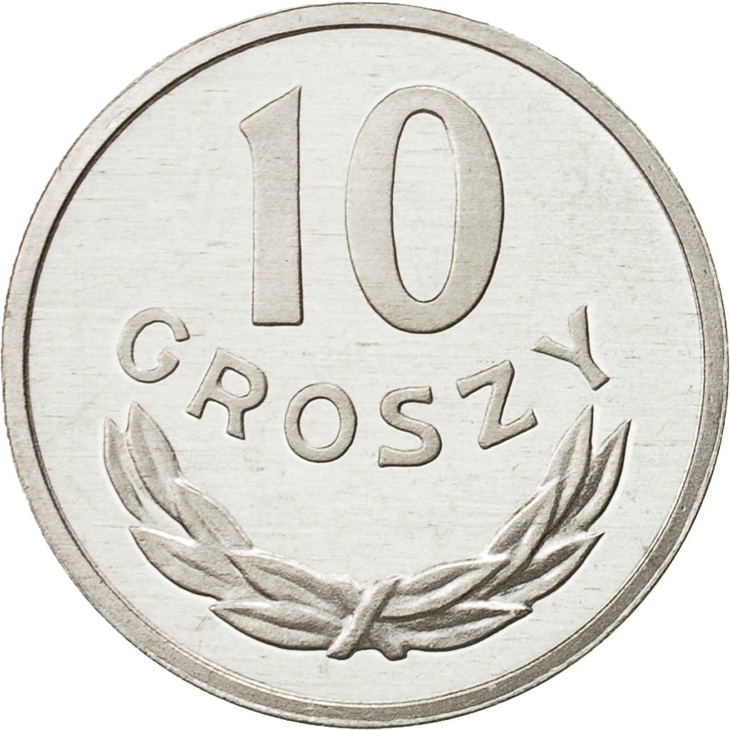 Polonia, 10 Groszy, 1980, Warsaw, FDC, Alluminio, KM:AA47