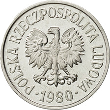 Polen, 20 Groszy, 1980, Warsaw, STGL, Aluminium, KM:A47