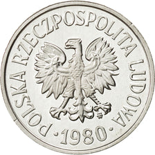 Polonia, 20 Groszy, 1980, Warsaw, FDC, Alluminio, KM:A47