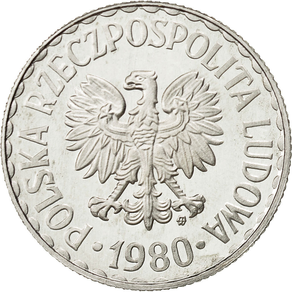 Polonia, Zloty, 1980, Warsaw, FDC, Alluminio, KM:49.1