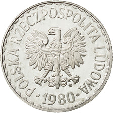 Polonia, Zloty, 1980, Warsaw, FDC, Alluminio, KM:49.1