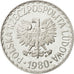 Polonia, Zloty, 1980, Warsaw, FDC, Alluminio, KM:49.1