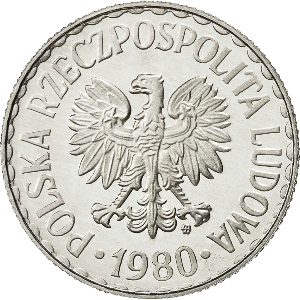 Polen, Zloty, 1980, Warsaw, STGL, Aluminium, KM:49.1