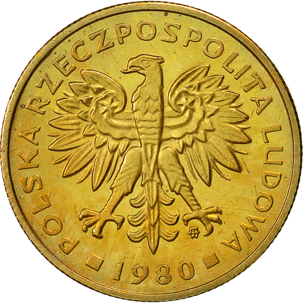 Polen, 2 Zlote, 1980, Warsaw, VZ+, Messing, KM:80.1