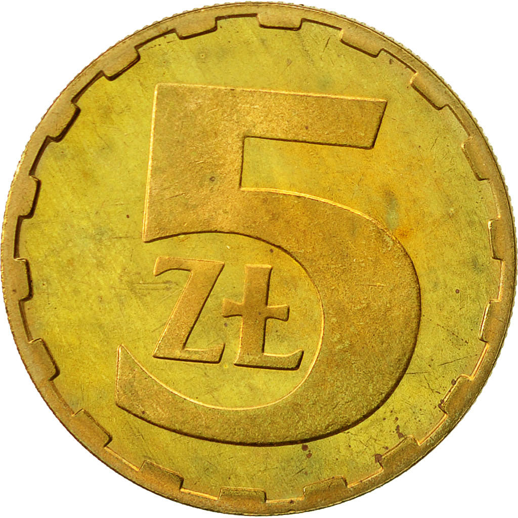 Polen, 5 Zlotych, 1980, Warsaw, VZ+, Messing, KM:81.1