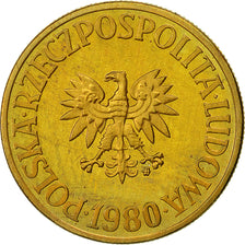 Polen, 5 Zlotych, 1980, Warsaw, VZ+, Messing, KM:81.1