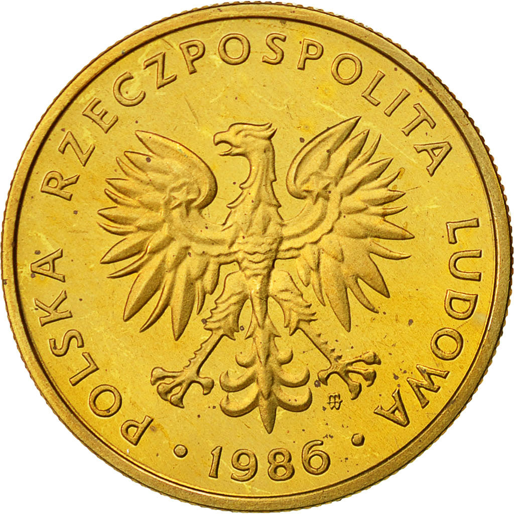 Polonia, 5 Zlotych, 1986, Warsaw, SPL, Ottone, KM:81.2