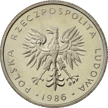 Polonia, 10 Zlotych, 1986, Warsaw, SPL, Rame-nichel, KM:152.1