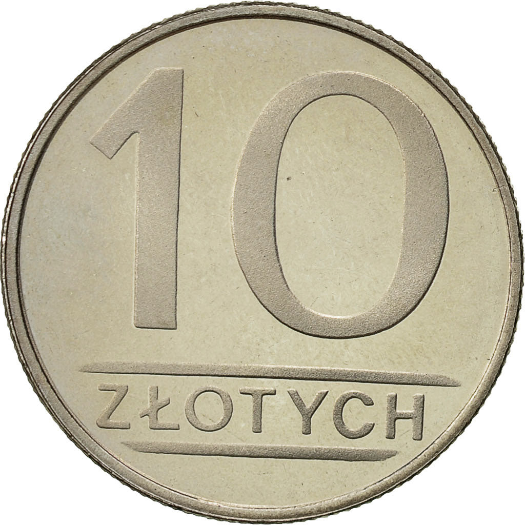 Polonia, 10 Zlotych, 1986, Warsaw, SPL, Rame-nichel, KM:152.1