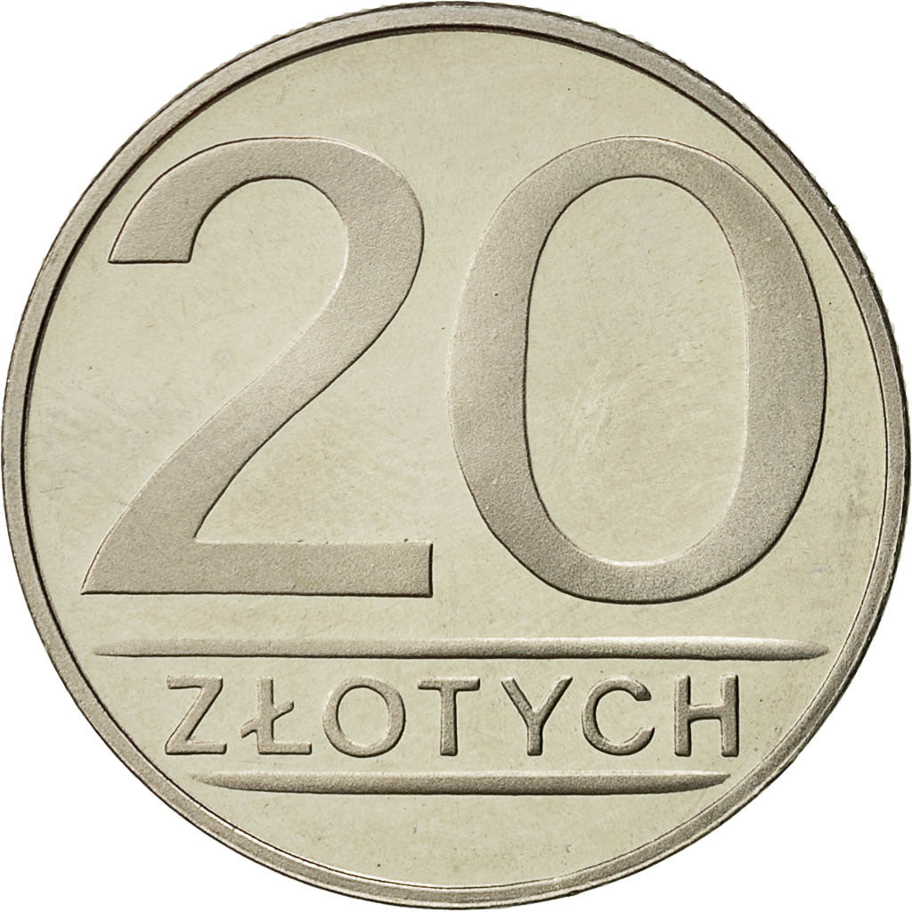 Polen, 20 Zlotych, 1986, Warsaw, UNZ, Copper-nickel, KM:153.1