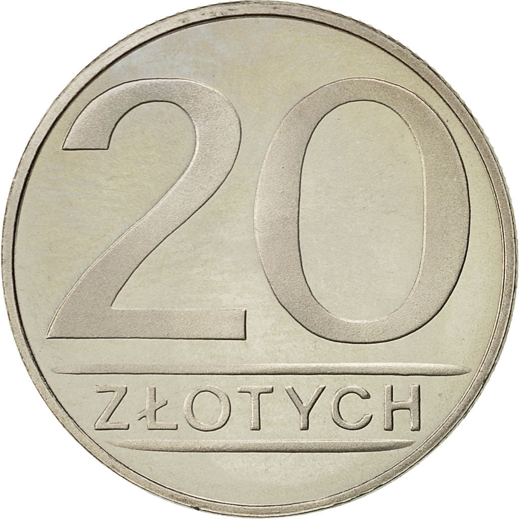 Polonia, 20 Zlotych, 1986, Warsaw, SPL, Rame-nichel, KM:153.1