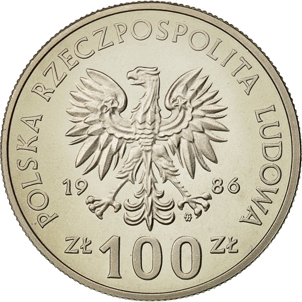 Polen, 100 Zlotych, 1986, Warsaw, UNZ, Copper-nickel, KM:160