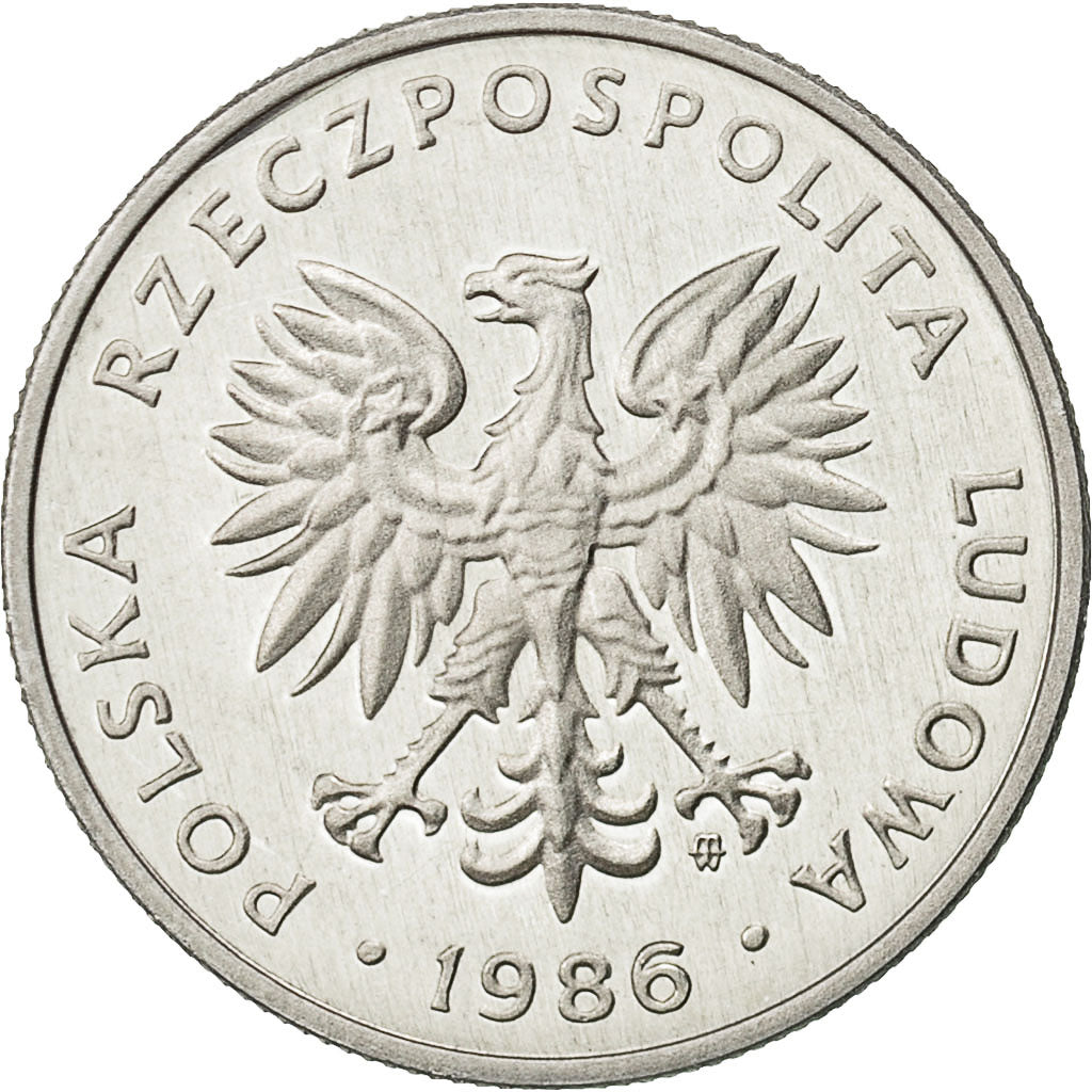 Polen, 50 Groszy, 1986, Warsaw, STGL, Aluminium, KM:48.2