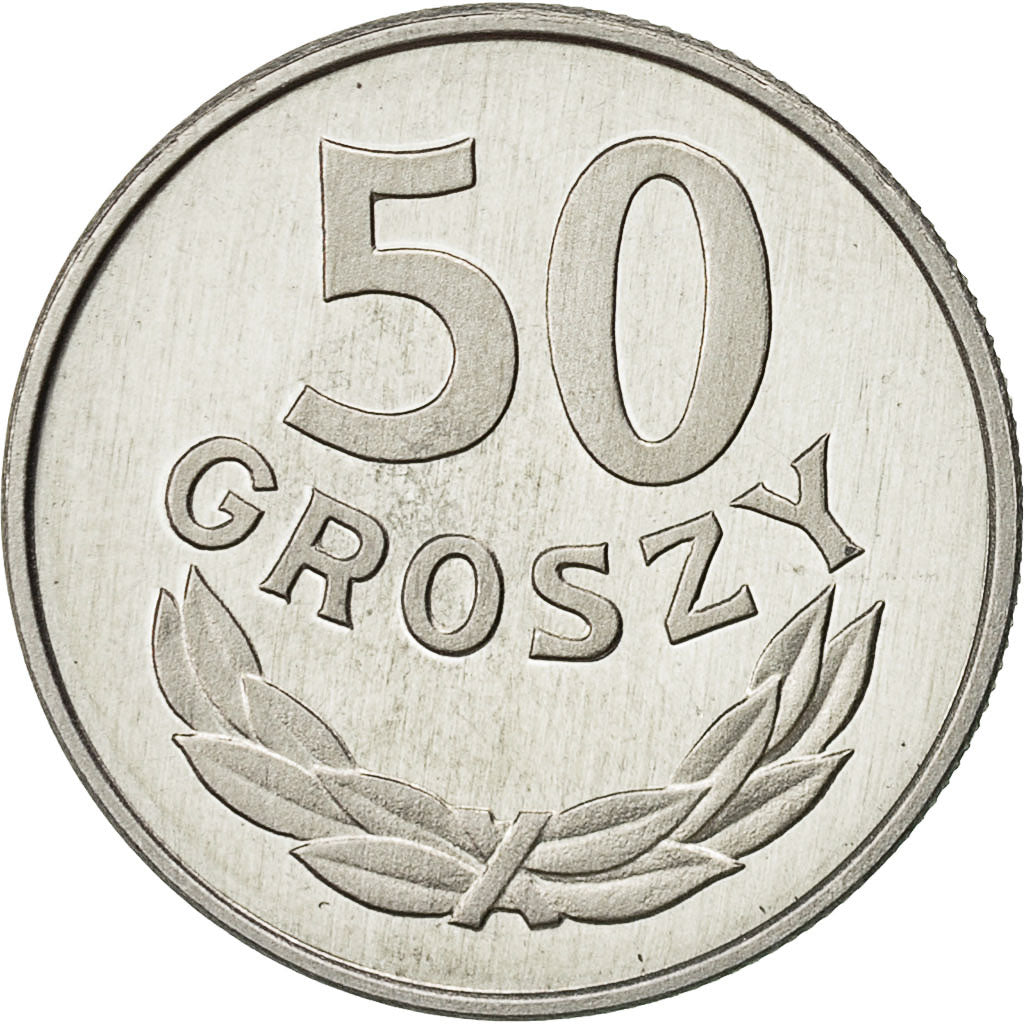 Polen, 50 Groszy, 1986, Warsaw, STGL, Aluminium, KM:48.2