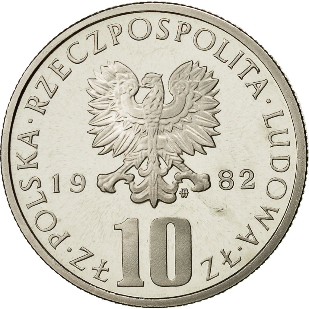 Polen, 10 Zlotych, 1982, Warsaw, STGL, Copper-nickel, KM:73
