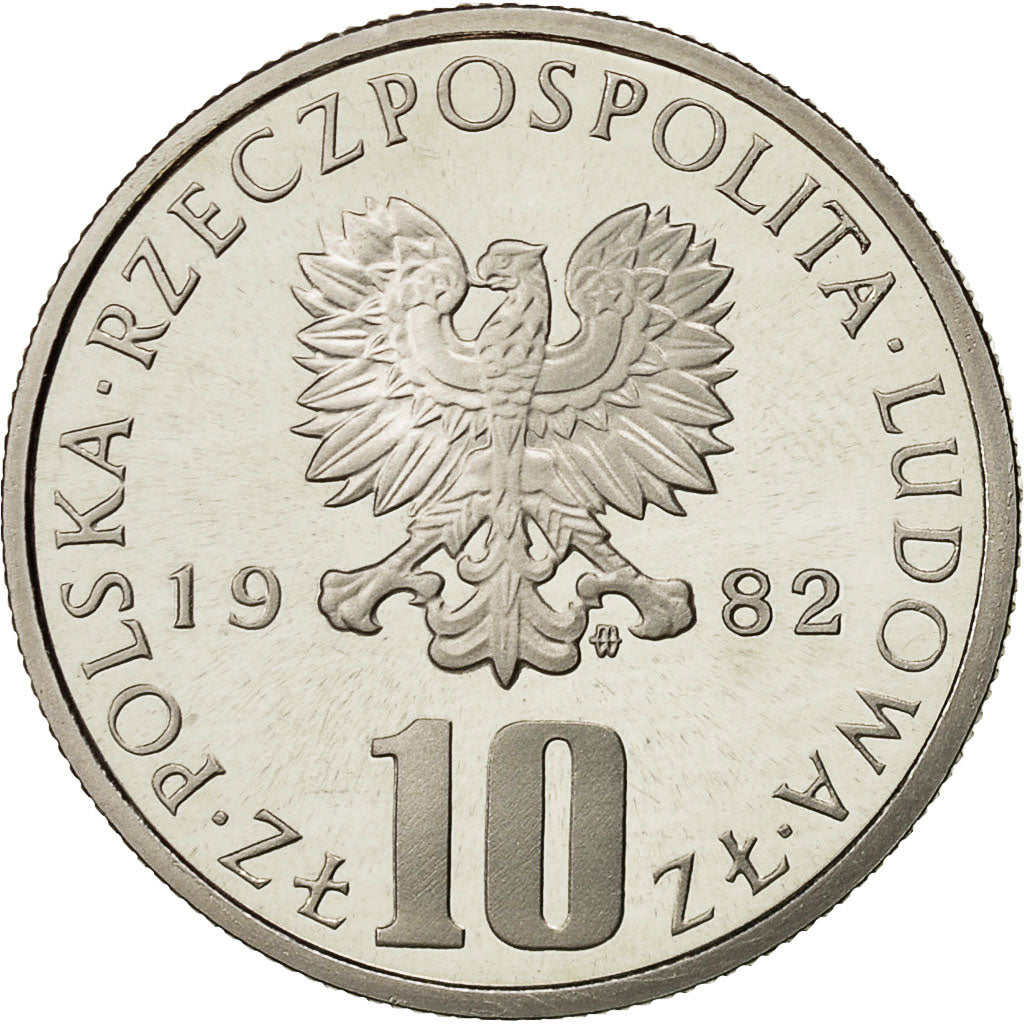 Poland, 10 Zlotych, 1982, Warsaw, MS(65-70), Copper-nickel, KM:73