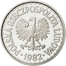 Poland, Zloty, 1982, Warsaw, MS(65-70), Aluminum, KM:49.1