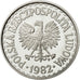 Poland, Zloty, 1982, Warsaw, MS(65-70), Aluminum, KM:49.1