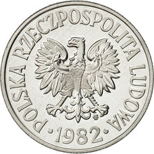 Polonia, 50 Groszy, 1982, Warsaw, FDC, Alluminio, KM:48.1