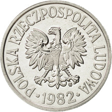 Polonia, 50 Groszy, 1982, Warsaw, FDC, Alluminio, KM:48.1