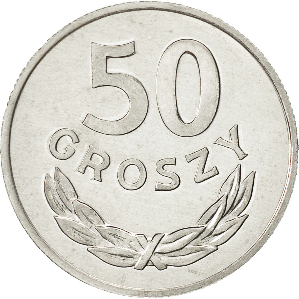 Polonia, 50 Groszy, 1982, Warsaw, FDC, Alluminio, KM:48.1