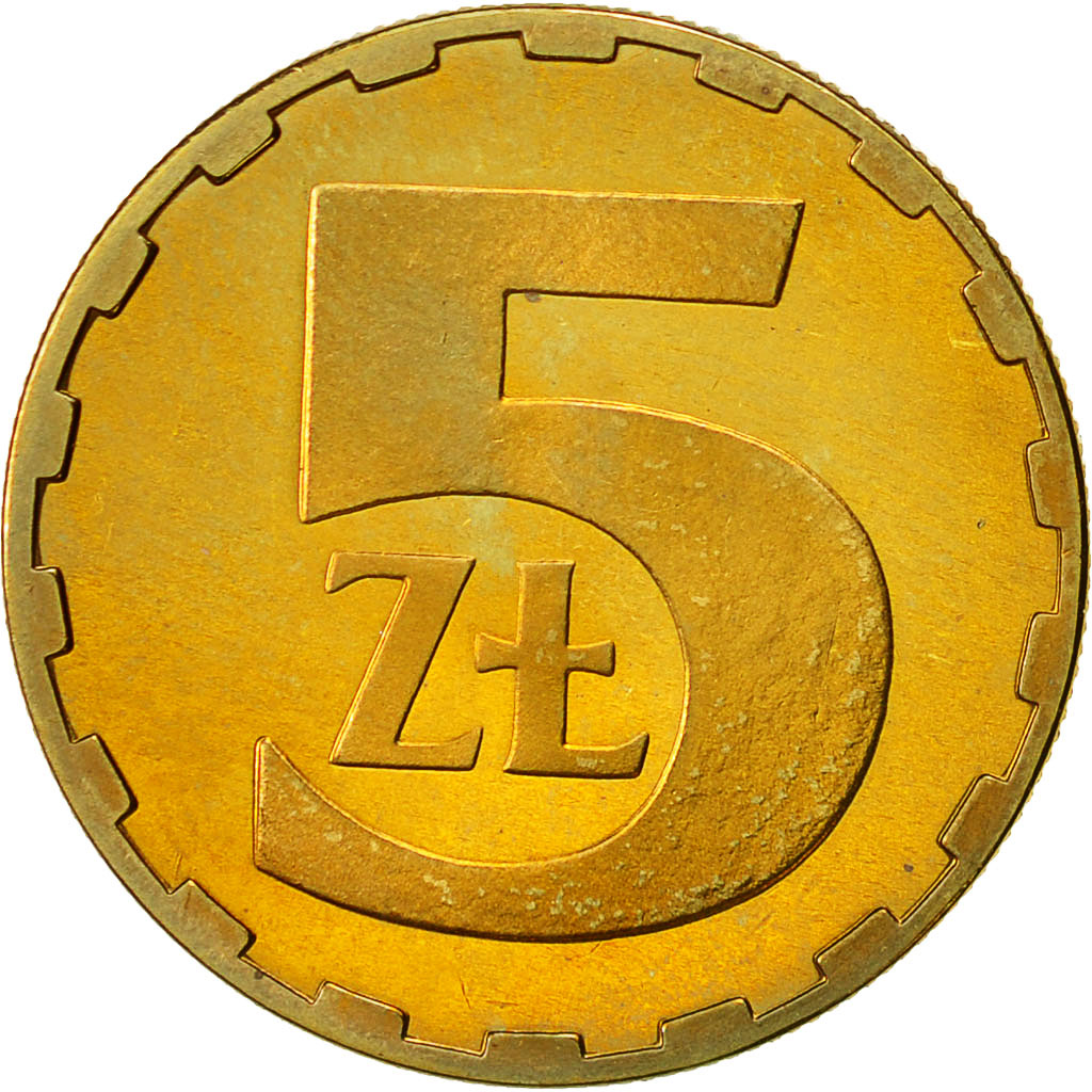 Polonia, 5 Zlotych, 1982, Warsaw, SPL, Ottone, KM:81.1