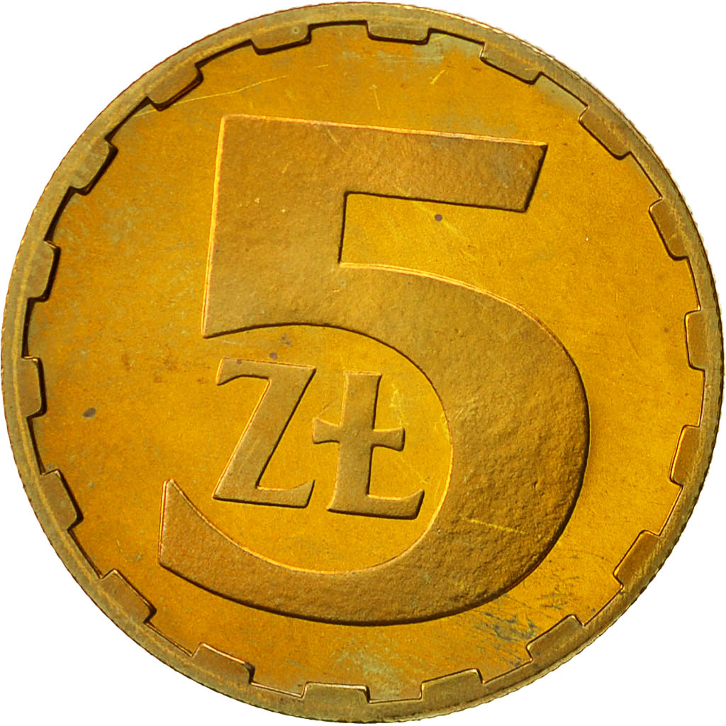 Polonia, 5 Zlotych, 1982, Warsaw, SPL, Ottone, KM:81.1