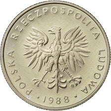 Polen, 10 Zlotych, 1988, Warsaw, UNZ, Copper-nickel, KM:152.1